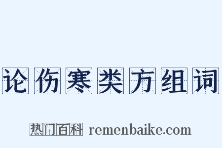 论伤寒类方组词是什么意思的图片